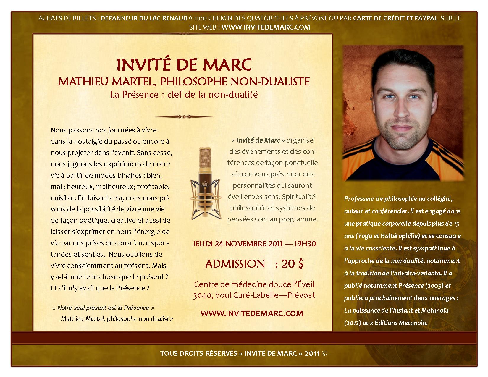 INVITÉ DE MARC NOV 2011